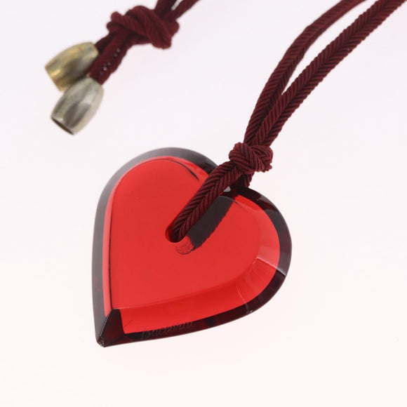Baccarat Necklace Glass Red Auth ar14435