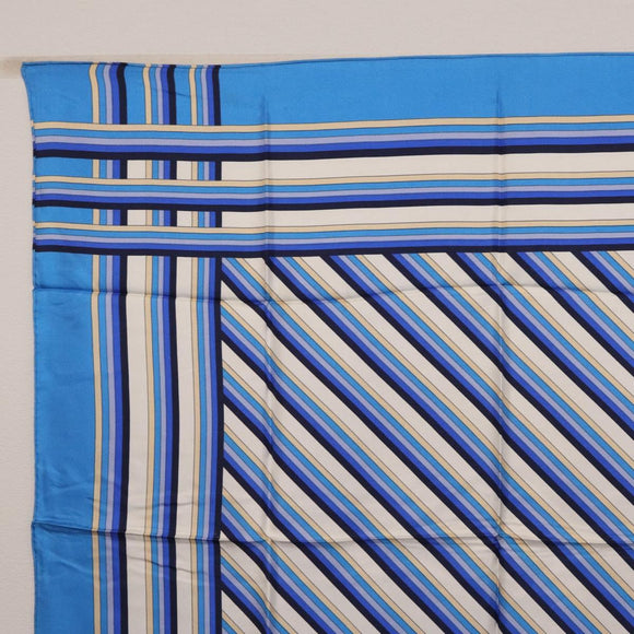 Saint Laurent Christian Dior LOUIS VUITTON Scarf Silk 3 Set Blue Auth ar14441