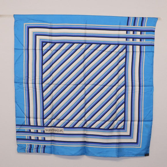 Saint Laurent Christian Dior LOUIS VUITTON Scarf Silk 3 Set Blue Auth ar14441