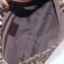 FENDI Zucca Canvas Mamma Baguette Shoulder Bag Brown Black Auth ar14443V-20
