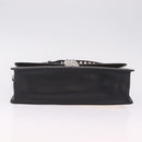 PRADA Studs Electra Shoulder Bag Raffia 2way Beige Silver Auth ar14444V-11