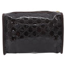 GUCCI GG Canvas Web Sherry Line Clutch Bag Rubber Brown Gold Auth ar14445V-3