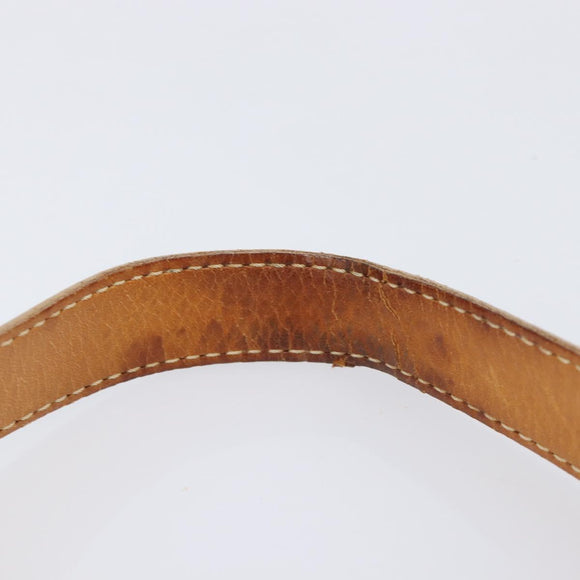 CELINE C Macadam Canvas Hand Bag Leather Brown Gold Auth ar14448