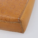 CELINE C Macadam Canvas Hand Bag Leather Brown Gold Auth ar14448-12