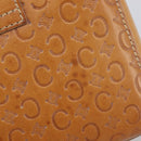 CELINE C Macadam Canvas Hand Bag Leather Brown Gold Auth ar14448-16