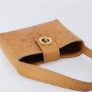 CELINE C Macadam Canvas Hand Bag Leather Brown Gold Auth ar14448-6