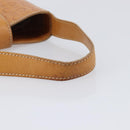 CELINE C Macadam Canvas Hand Bag Leather Brown Gold Auth ar14448-8