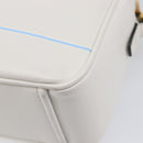 PRADA Mirage Camera Bag Shoulder Bag Leather White Gold Auth ar14450V-12