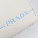PRADA Mirage Camera Bag Shoulder Bag Leather White Gold Auth ar14450V-14