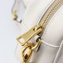 PRADA Mirage Camera Bag Shoulder Bag Leather White Gold Auth ar14450V-17