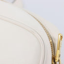 PRADA Mirage Camera Bag Shoulder Bag Leather White Gold Auth ar14450V-19