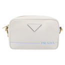 PRADA Mirage Camera Bag Shoulder Bag Leather White Gold Auth ar14450V-2