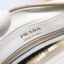 PRADA Mirage Camera Bag Shoulder Bag Leather White Gold Auth ar14450V-20