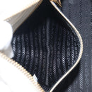 PRADA Mirage Camera Bag Shoulder Bag Leather White Gold Auth ar14450V-25