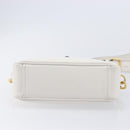 PRADA Mirage Camera Bag Shoulder Bag Leather White Gold Auth ar14450V-9