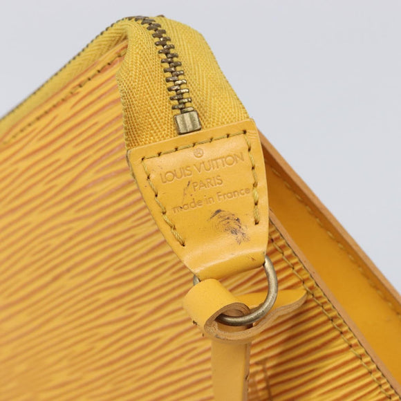 LOUIS VUITTON Epi Pochette Accessoires Pouch Yellow M52949 LV Auth ar14451
