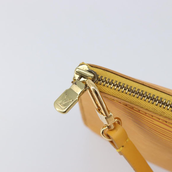 LOUIS VUITTON Epi Pochette Accessoires Pouch Yellow M52949 LV Auth ar14451