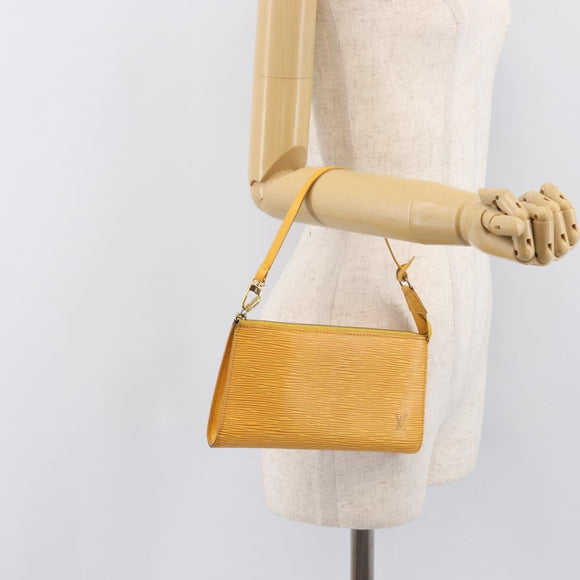 LOUIS VUITTON Epi Pochette Accessoires Pouch Yellow M52949 LV Auth ar14451