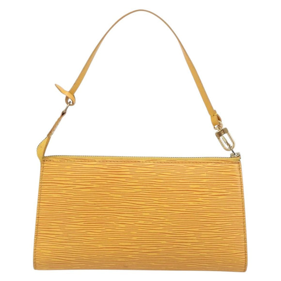 LOUIS VUITTON Epi Pochette Accessoires Pouch Yellow M52949 LV Auth ar14451