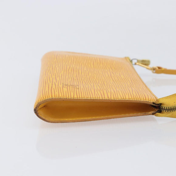 LOUIS VUITTON Epi Pochette Accessoires Pouch Yellow M52949 LV Auth ar14451
