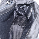 PRADA Hand Bag Nylon Black Silver Auth ar14452-18