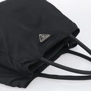 PRADA Hand Bag Nylon Black Silver Auth ar14452-6