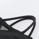 PRADA Hand Bag Nylon Black Silver Auth ar14452-8