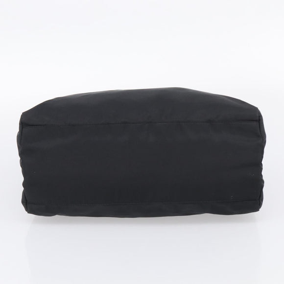 PRADA Hand Bag Nylon Black Silver Auth ar14452