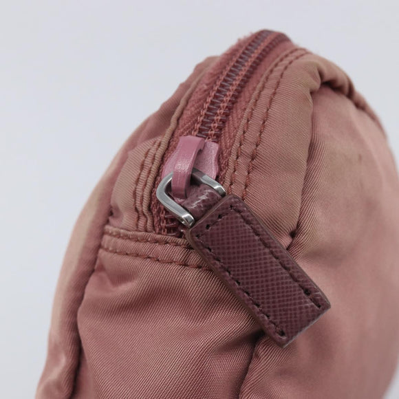 PRADA Pouch Nylon Pink Auth ar14453