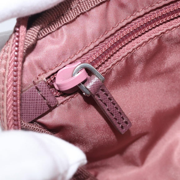 PRADA Pouch Nylon Pink Auth ar14453