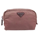 PRADA Pouch Nylon Pink Auth ar14453-2