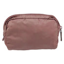 PRADA Pouch Nylon Pink Auth ar14453-3