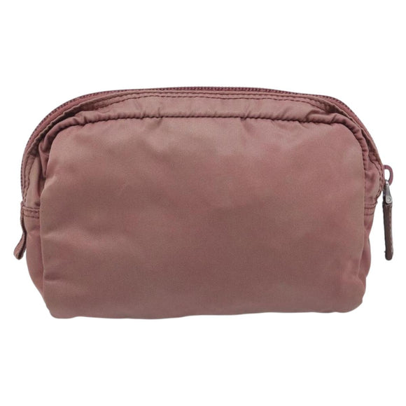 PRADA Pouch Nylon Pink Auth ar14453