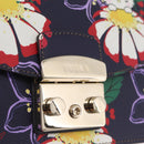 Furla Metropolis Chain Furla x Hello Kitty Bag Leather Navy Gold Auth ar14454M-16