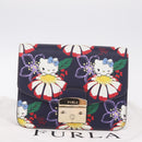 Furla Metropolis Chain Furla x Hello Kitty Bag Leather Navy Gold Auth ar14454M-27