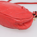 Chloe Shoulder Bag Leather 2way Red Gold Auth ar14458-14