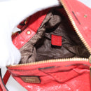 Chloe Shoulder Bag Leather 2way Red Gold Auth ar14458-21
