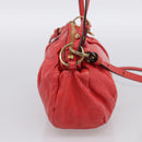 Chloe Shoulder Bag Leather 2way Red Gold Auth ar14458-5