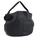Salvatore Ferragamo Vala Shoulder Bag Leather Black Gold Auth ar14462A-1