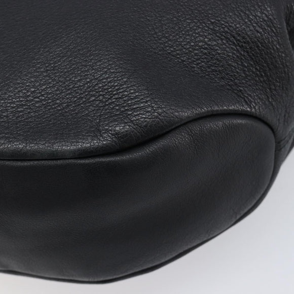 Salvatore Ferragamo Vala Shoulder Bag Leather Black Gold Auth ar14462A
