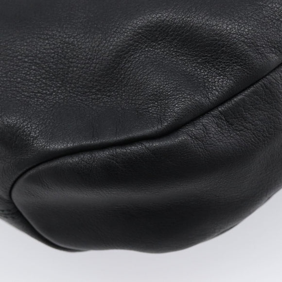 Salvatore Ferragamo Vala Shoulder Bag Leather Black Gold Auth ar14462A