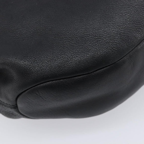 Salvatore Ferragamo Vala Shoulder Bag Leather Black Gold Auth ar14462A