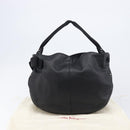 Salvatore Ferragamo Vala Shoulder Bag Leather Black Gold Auth ar14462A-24