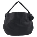 Salvatore Ferragamo Vala Shoulder Bag Leather Black Gold Auth ar14462A-3