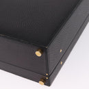 LOEWE Attache Case Briefcase Leather Black Gold Auth ar14470-13