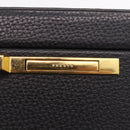 LOEWE Attache Case Briefcase Leather Black Gold Auth ar14470-14