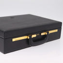 LOEWE Attache Case Briefcase Leather Black Gold Auth ar14470-6
