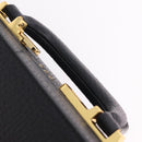 LOEWE Attache Case Briefcase Leather Black Gold Auth ar14470-8