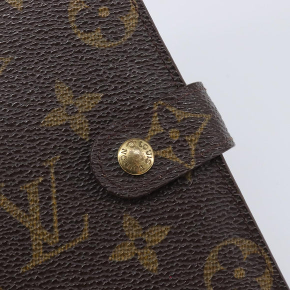 LOUIS VUITTON Monogram Agenda PM Day Planner Cover R20005 LV Auth ar14472