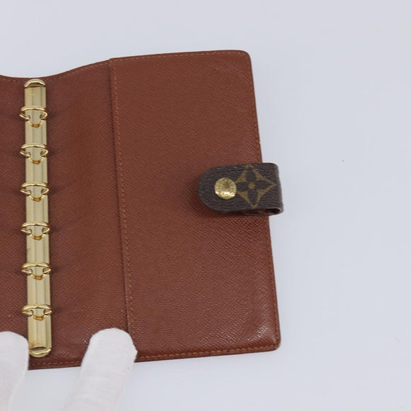 LOUIS VUITTON Monogram Agenda PM Day Planner Cover R20005 LV Auth ar14472